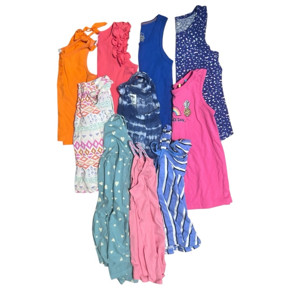 EUC Girls 10 Piece Summer Top Bundle- Size 6, 6X